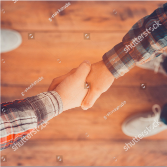 a handshake between two people