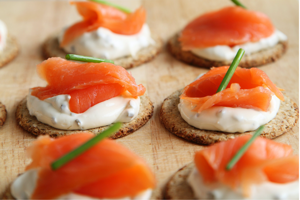 Photo of canapes with Salmon at Shoya Restaurant