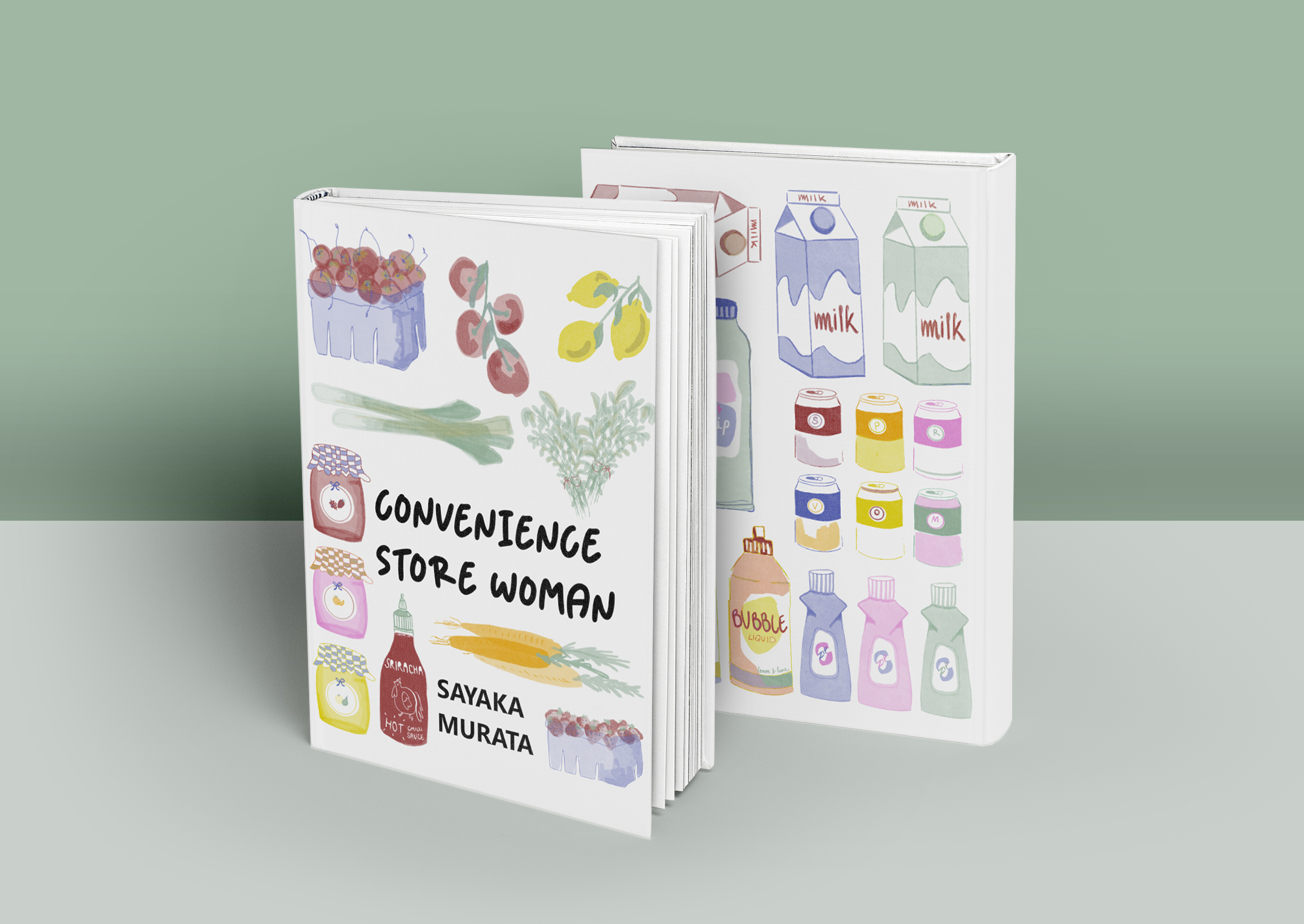 Book Cover Mockup, Convenience Store Woman