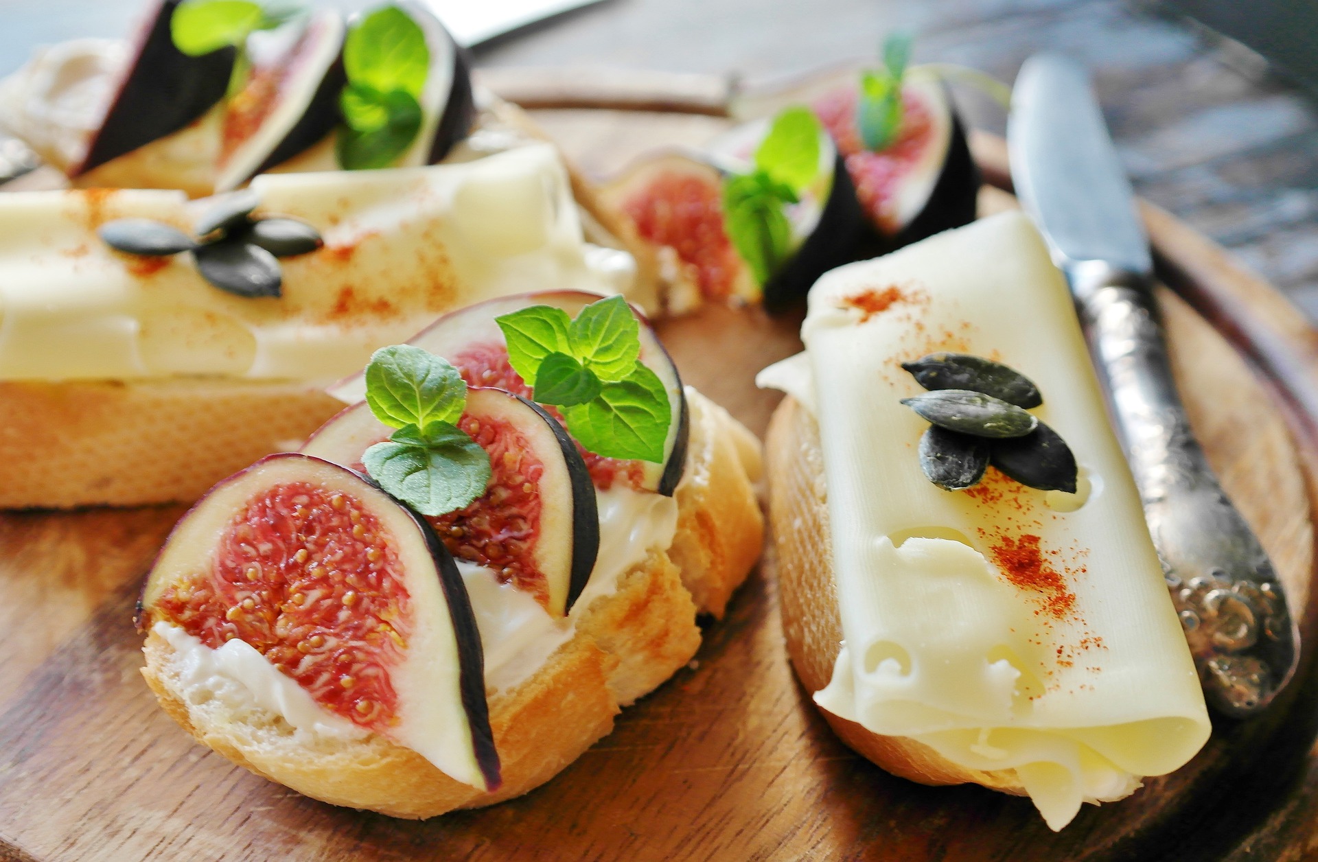 Photo of delicious-looking fig-sandwich