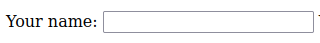 A simple one-line text box