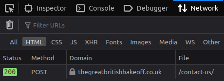You can see post requests happen in the network activity tab of your browser inspector
